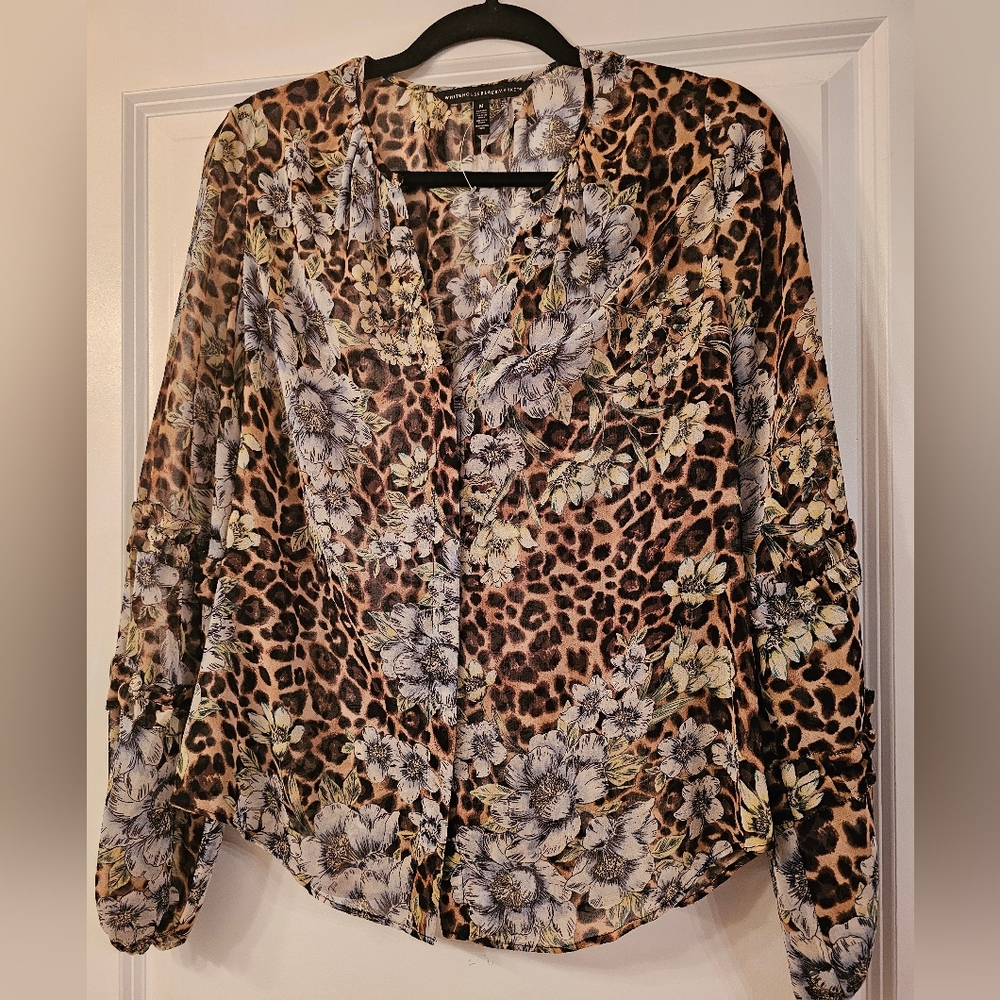 Leopard and Floral Top